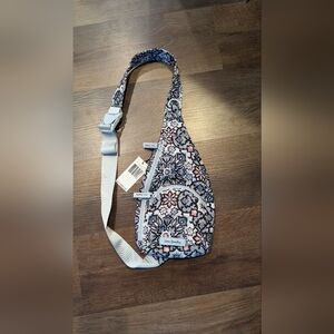 Side satchel sling bag shoulder purse Vera Bradley canvas